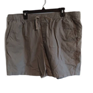 Eddie Bauer Mens 2XL Green Cargo Shorts Pull On Drawstring